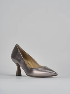 Décolleté tacco 7cm laminato beige