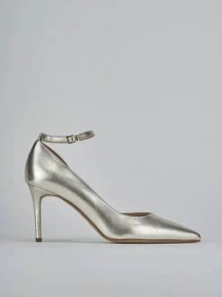 Décolleté tacco 7cm laminato oro