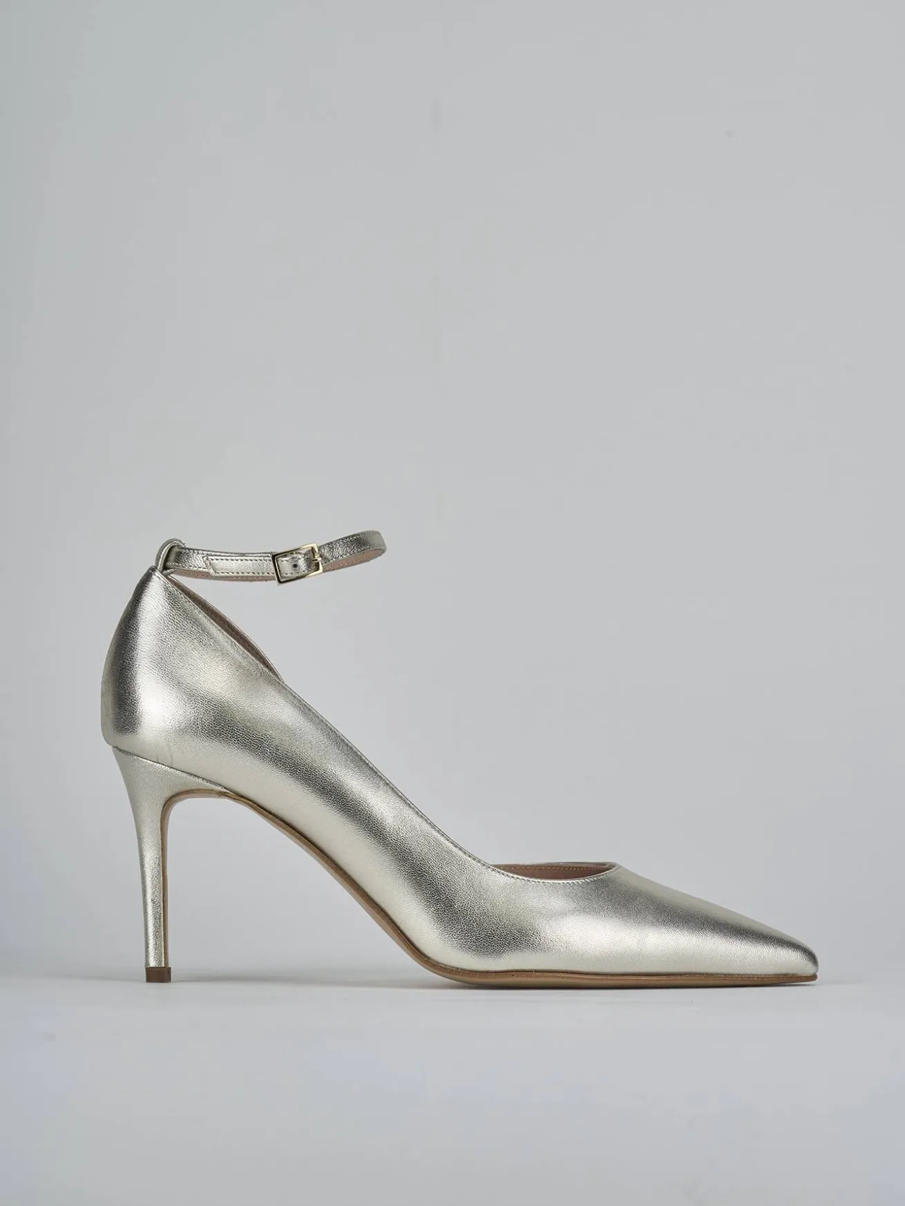 Décolleté tacco 7cm laminato oro