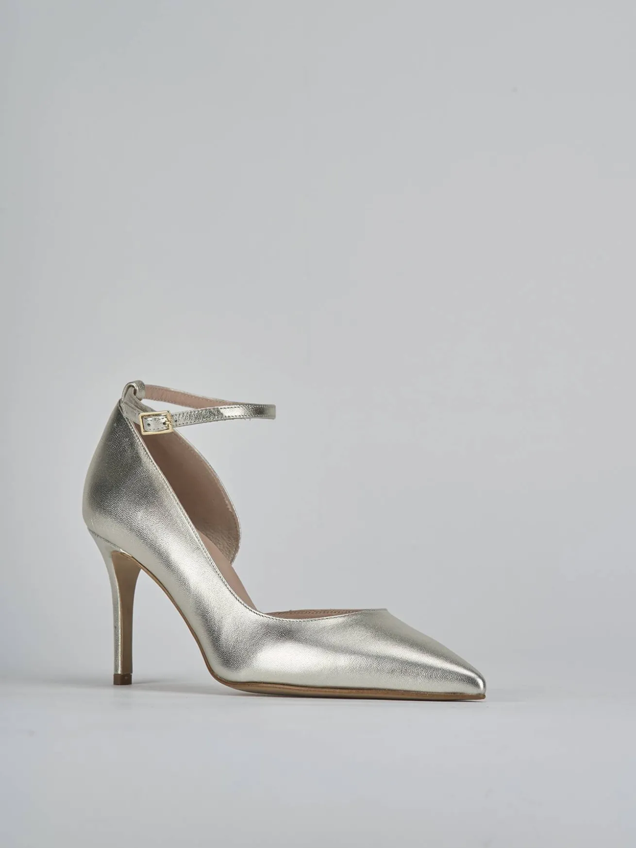 Décolleté tacco 7cm laminato oro