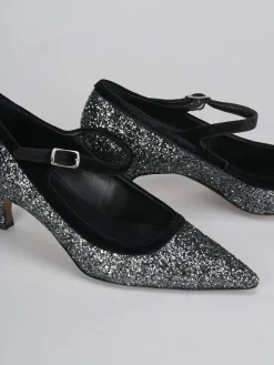 Décolleté tacco 5cm pelle argento