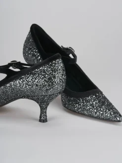 Décolleté tacco 5cm pelle argento