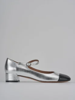 Décolleté tacco 3cm pelle argento