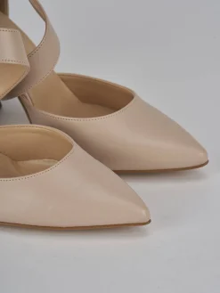 Décolleté tacco 9cm pelle beige