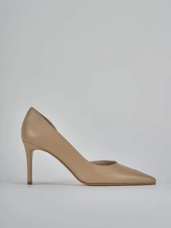 Décolleté tacco 8cm pelle beige