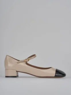 Décolleté tacco 3cm pelle beige