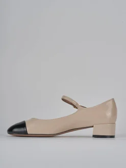 Décolleté tacco 3cm pelle beige