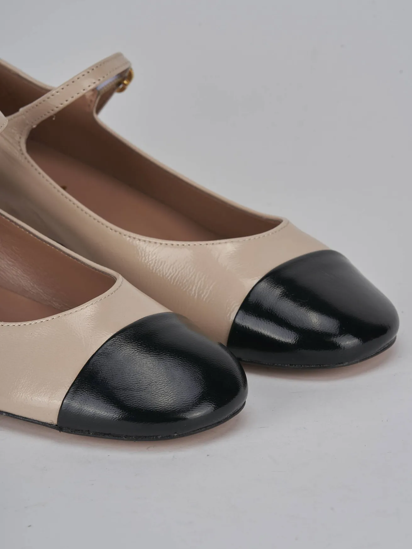 Décolleté tacco 3cm pelle beige