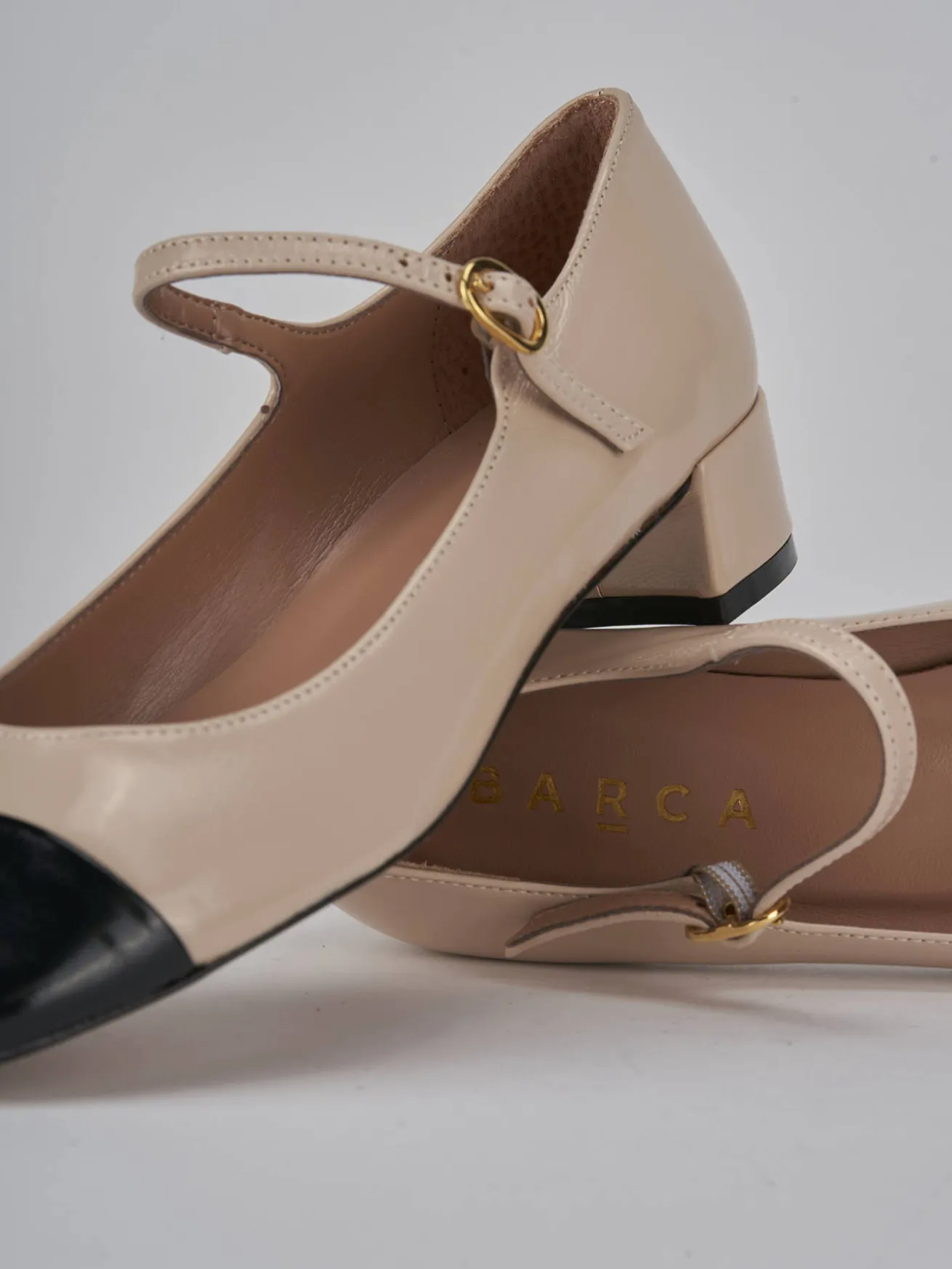 Décolleté tacco 3cm pelle beige