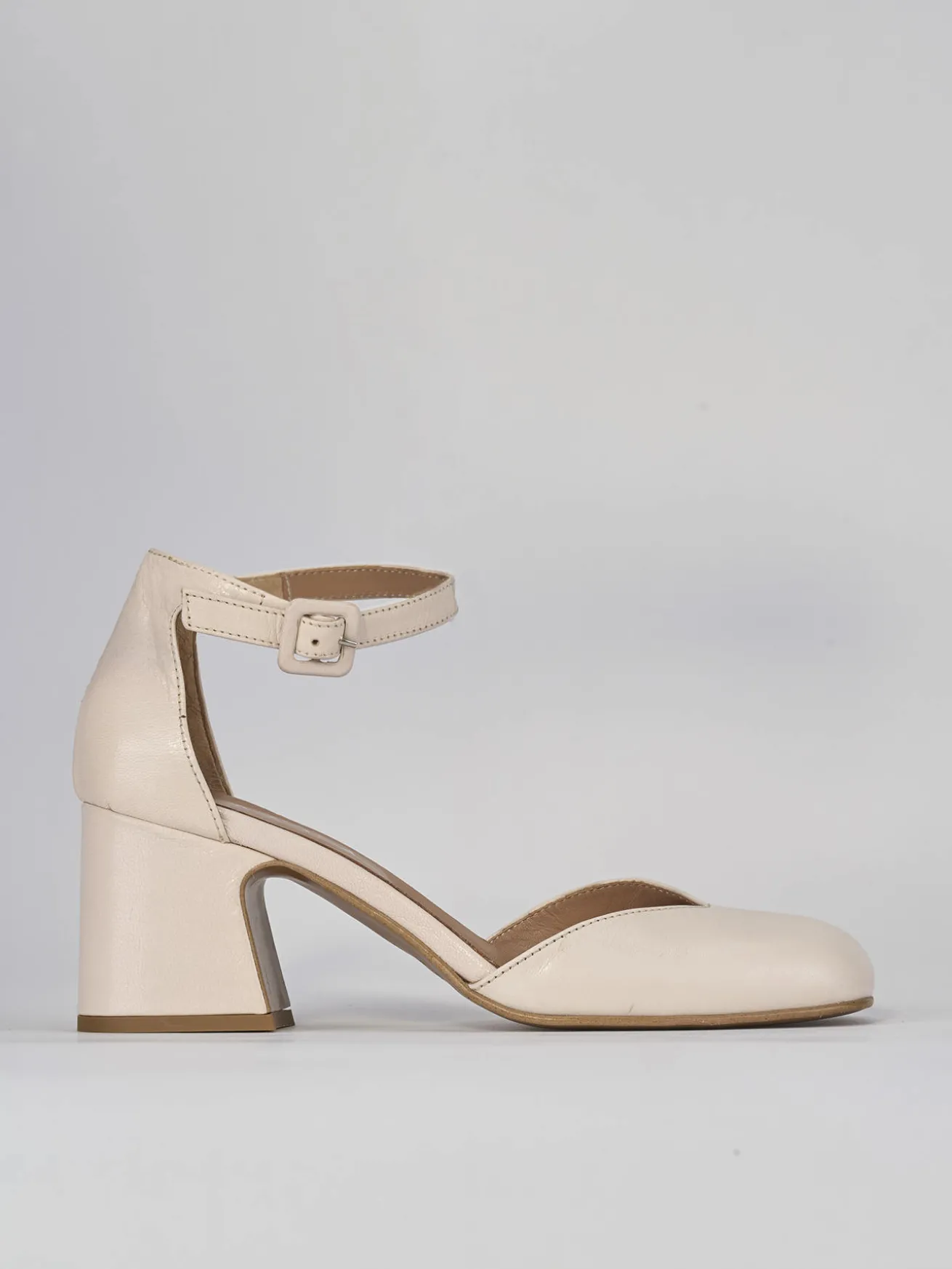 Décolleté tacco 6cm pelle beige