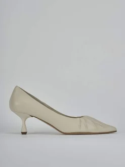 Décolleté tacco 5cm pelle beige