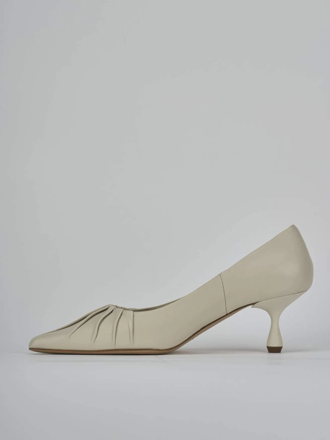 Décolleté tacco 5cm pelle beige