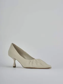 Décolleté tacco 5cm pelle beige