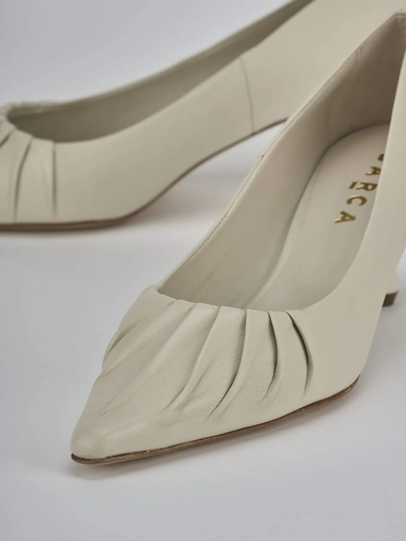 Décolleté tacco 5cm pelle beige