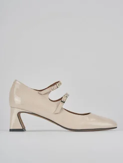 Décolleté tacco 5cm pelle beige