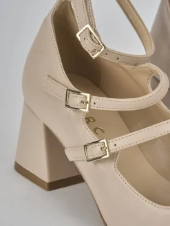 Décolleté tacco 6cm pelle beige