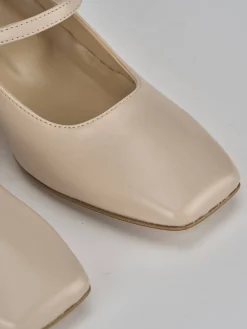 Décolleté tacco 6cm pelle beige
