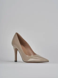 Décolleté tacco 9cm pelle beige