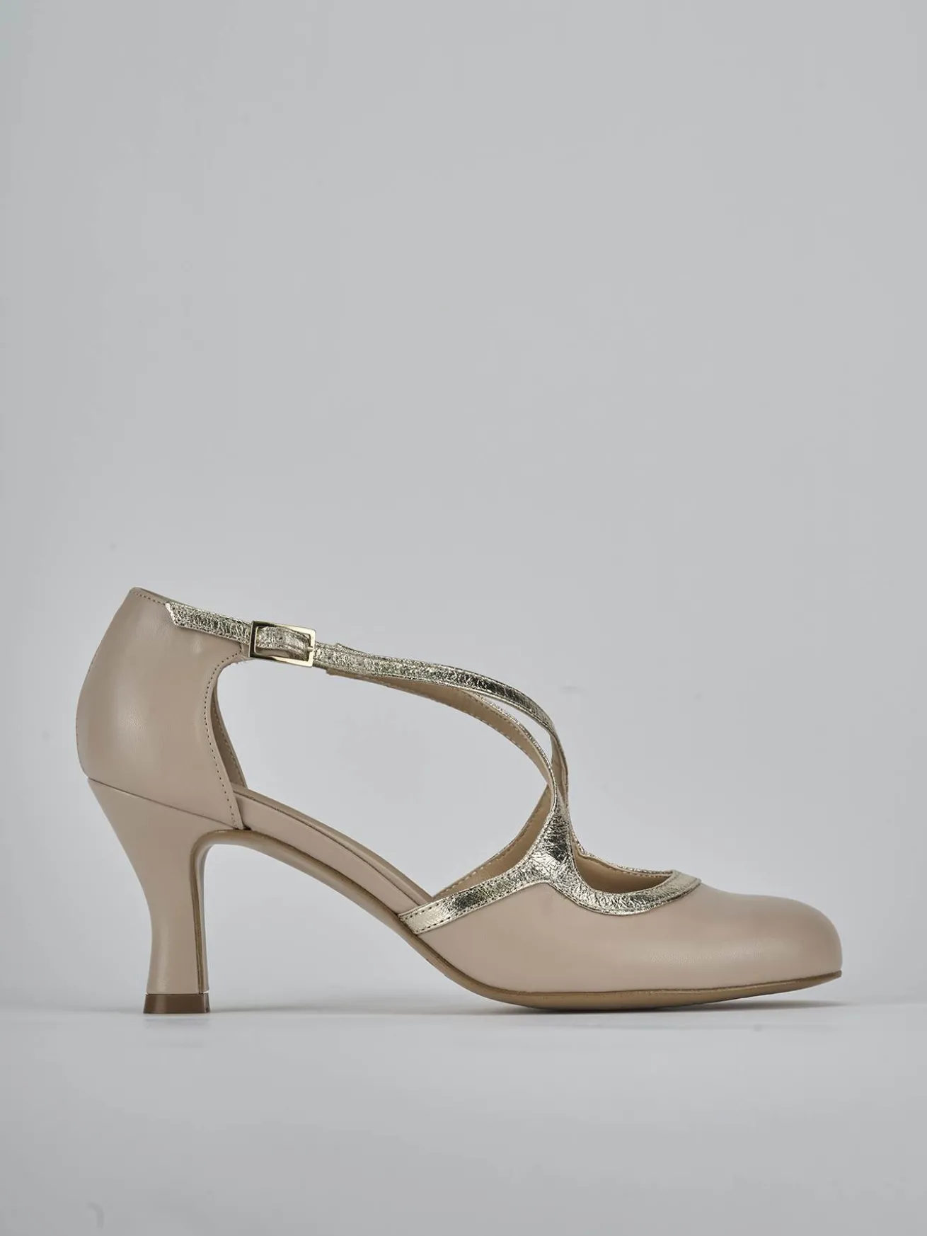 Décolleté tacco 6cm pelle beige