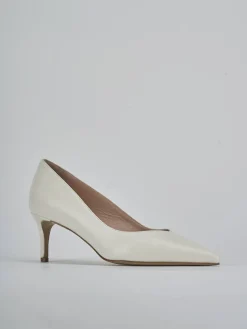 Décolleté tacco 5cm pelle bianco