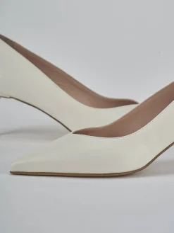 Décolleté tacco 5cm pelle bianco