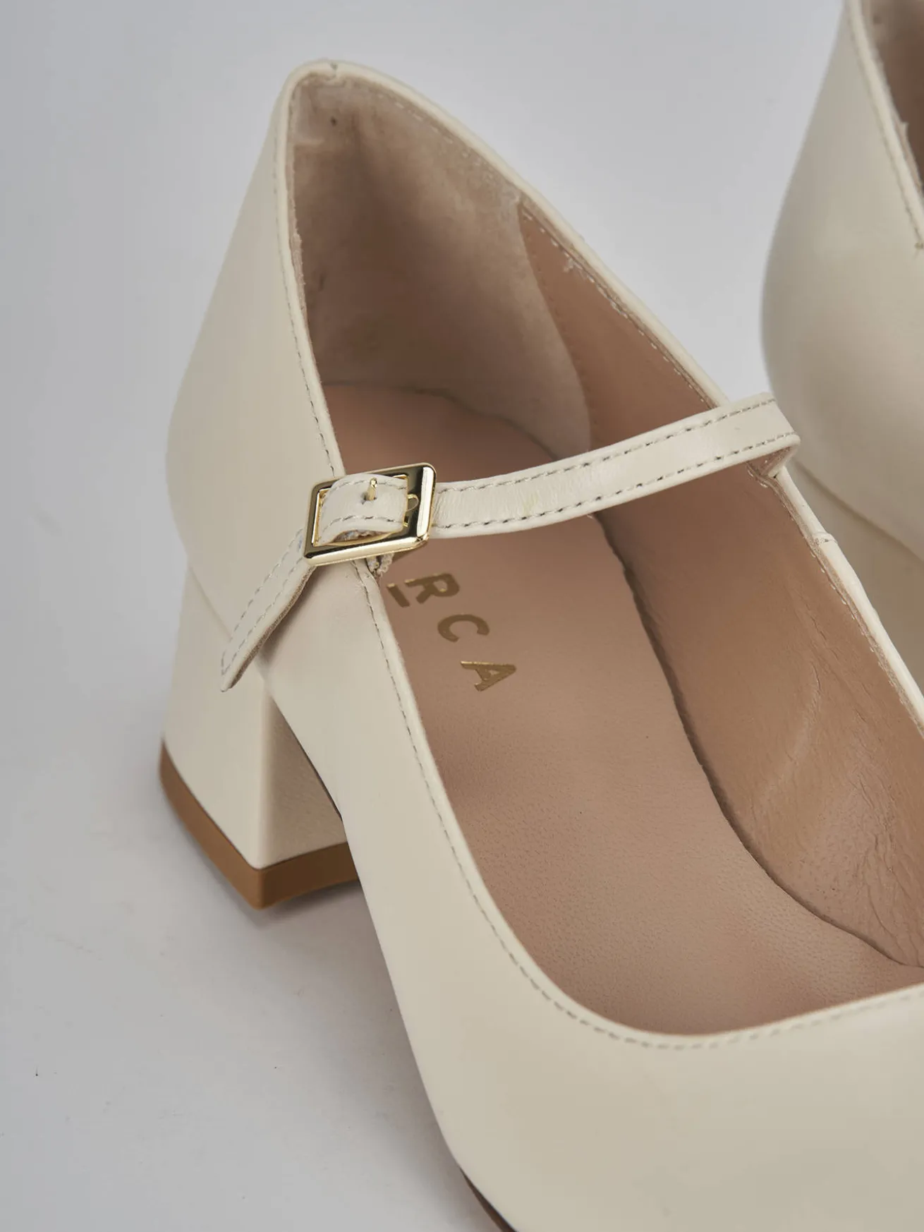 Décolleté tacco 4cm pelle bianco