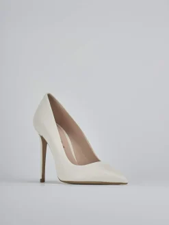 Décolleté tacco 10cm pelle bianco