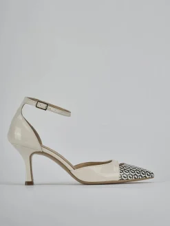 Décolleté tacco 7cm pelle bianco