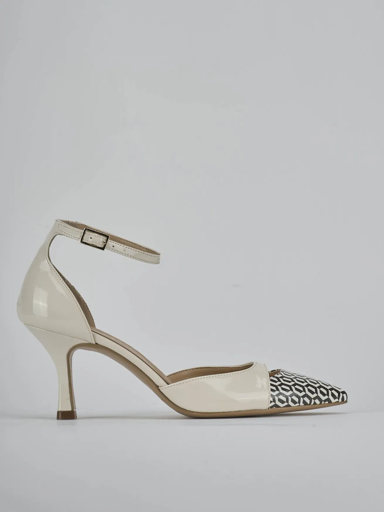 Décolleté tacco 7cm pelle bianco