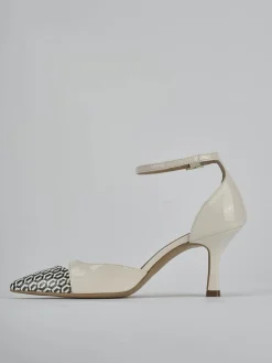 Décolleté tacco 7cm pelle bianco