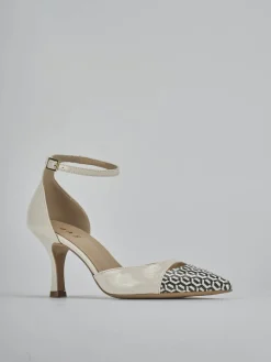 Décolleté tacco 7cm pelle bianco