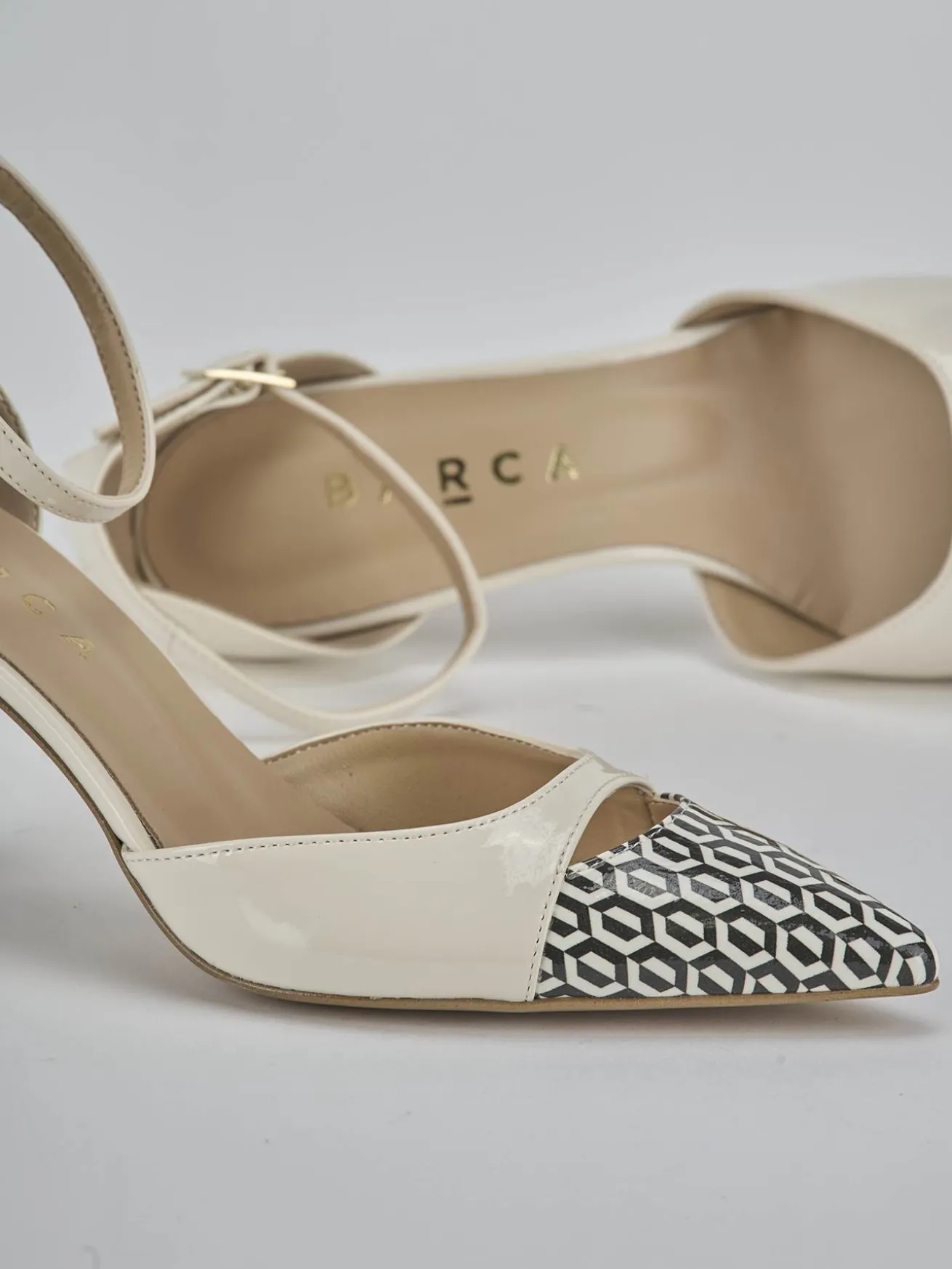 Décolleté tacco 7cm pelle bianco