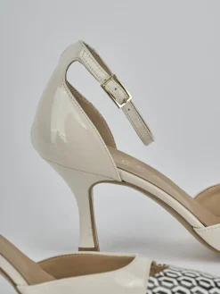 Décolleté tacco 7cm pelle bianco