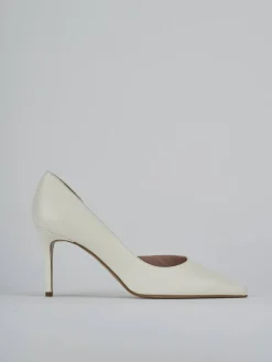 Décolleté tacco 7cm pelle bianco