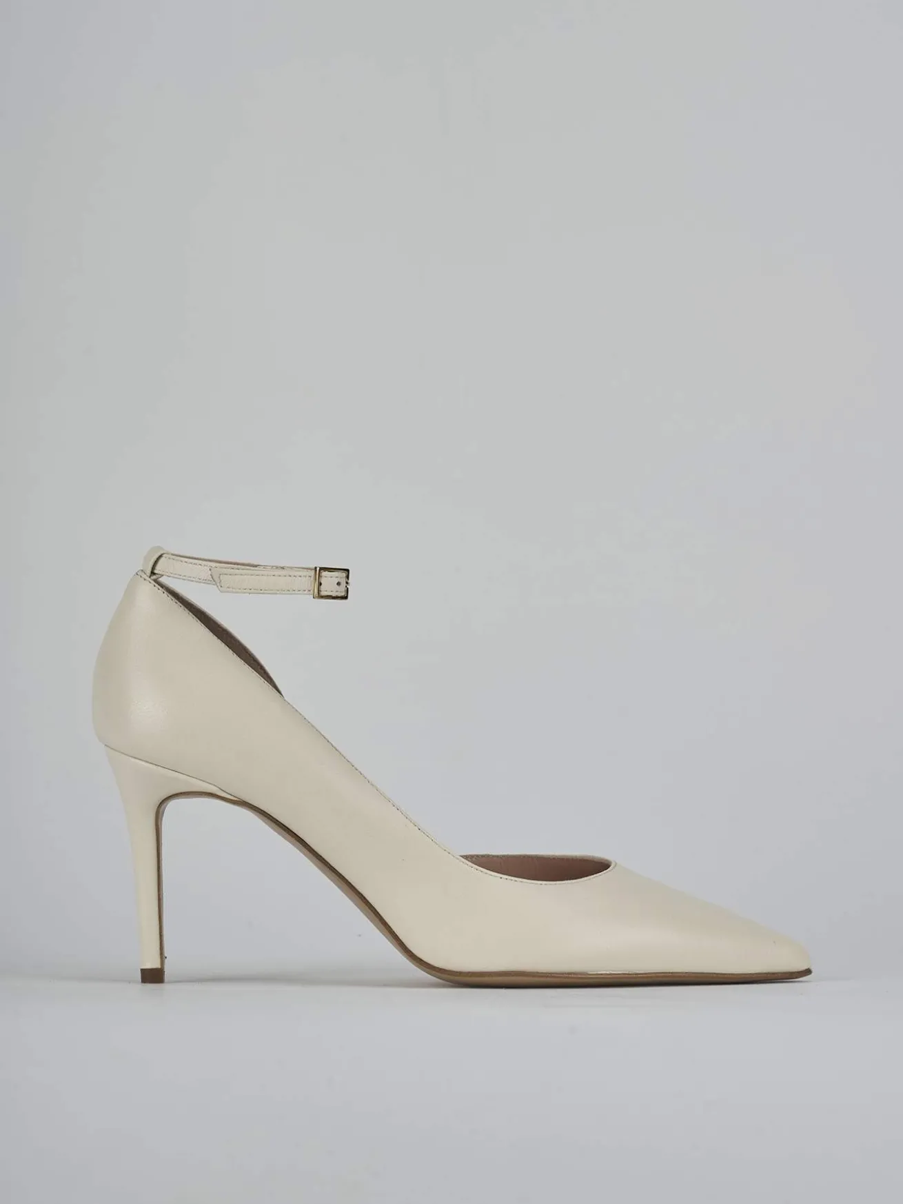 Décolleté tacco 7cm pelle bianco