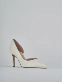 Décolleté tacco 7cm pelle bianco