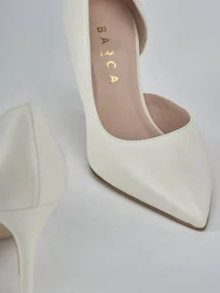 Décolleté tacco 7cm pelle bianco