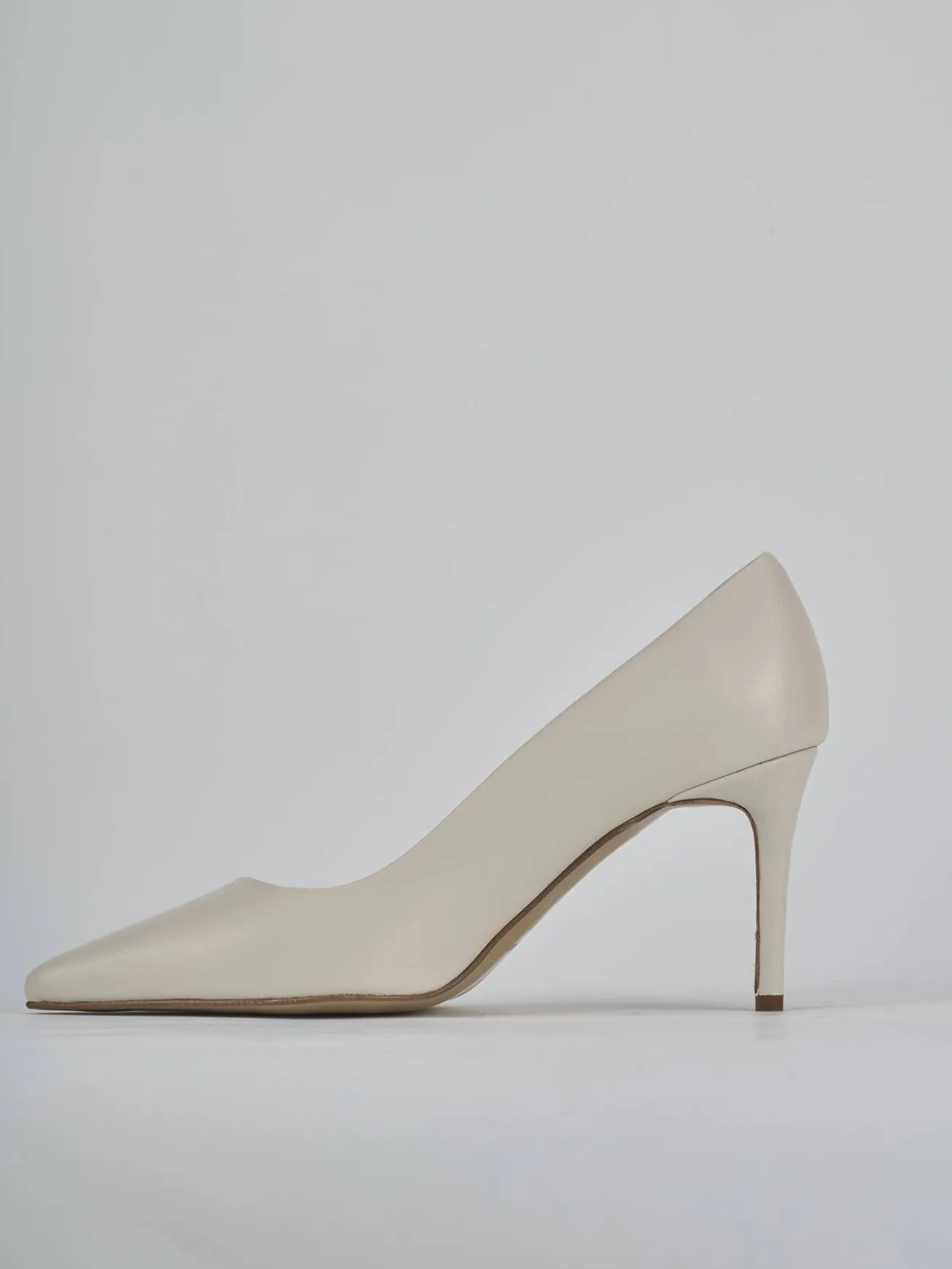 Décolleté tacco 7cm pelle bianco