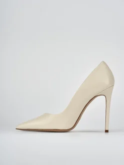 Décolleté tacco 10cm pelle bianco