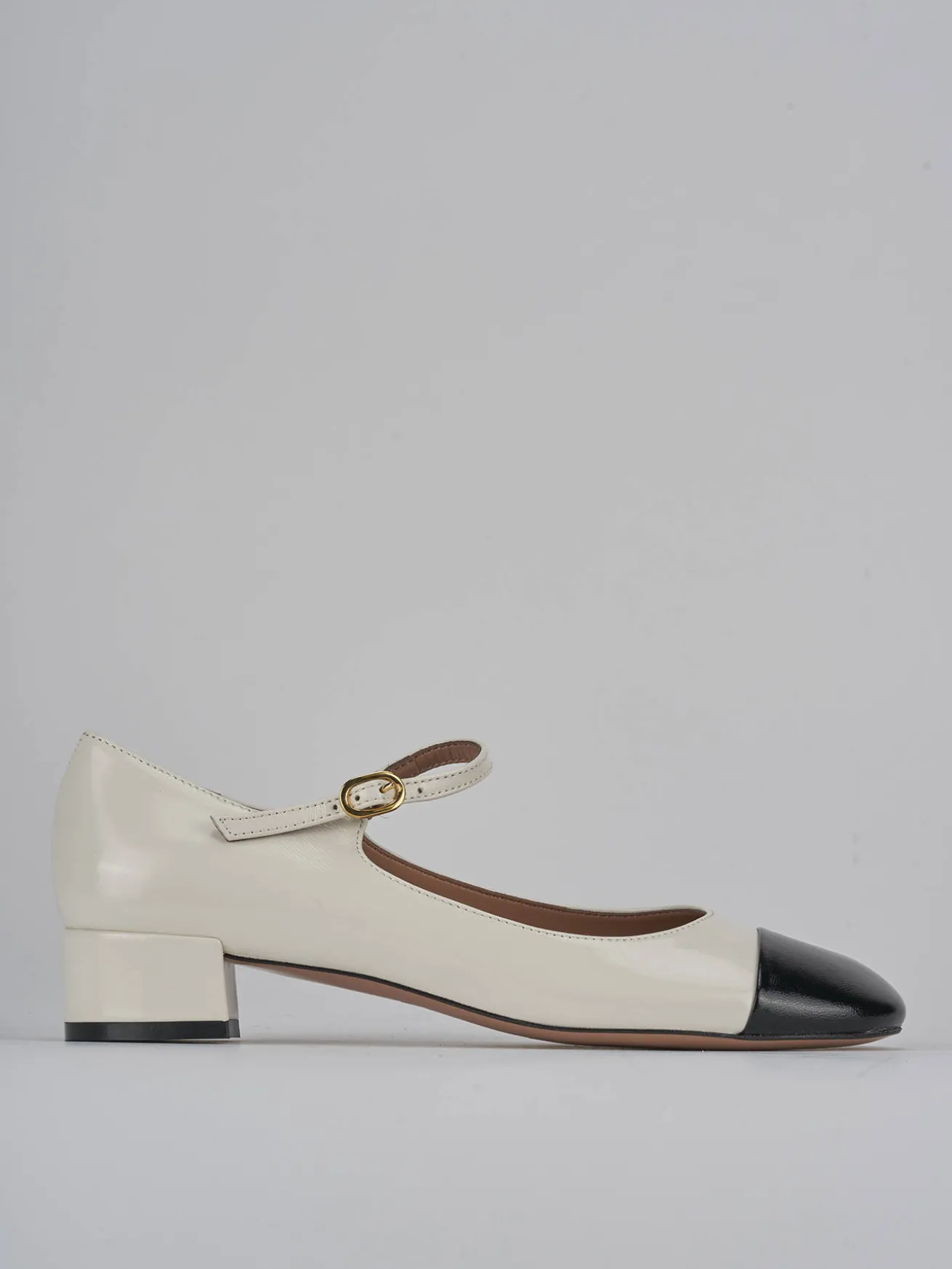 Décolleté tacco 3cm pelle bianco