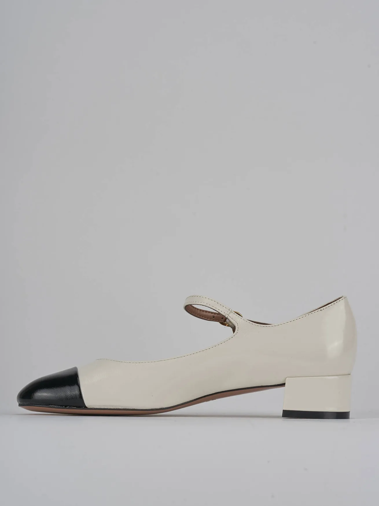 Décolleté tacco 3cm pelle bianco