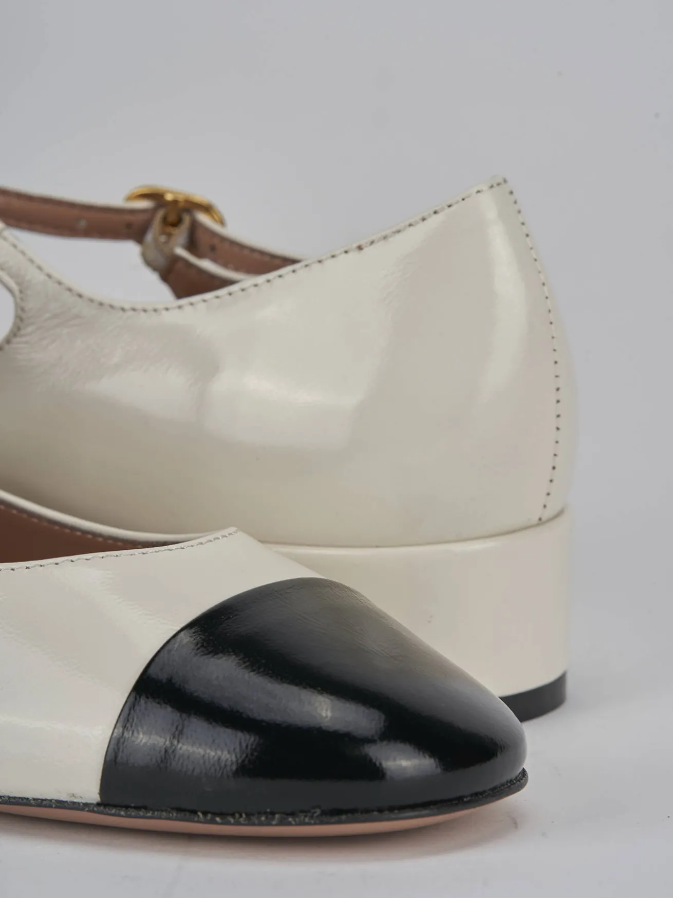 Décolleté tacco 3cm pelle bianco