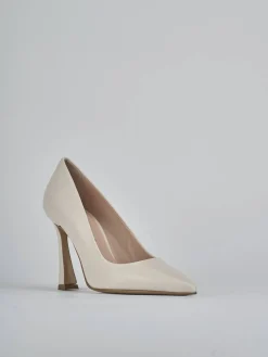 Décolleté tacco 9cm pelle bianco