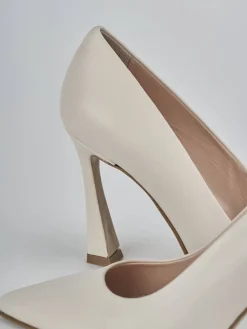 Décolleté tacco 9cm pelle bianco