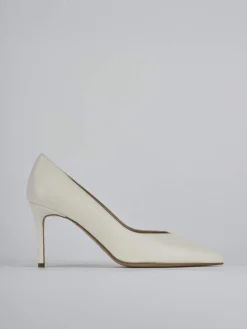 Décolleté tacco 7cm pelle bianco
