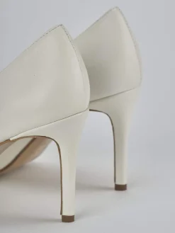 Décolleté tacco 7cm pelle bianco