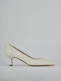 Décolleté tacco 5cm pelle bianco