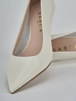 Décolleté tacco 5cm pelle bianco