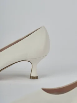 Décolleté tacco 5cm pelle bianco