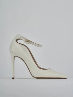 Décolleté tacco 11cm pelle bianco